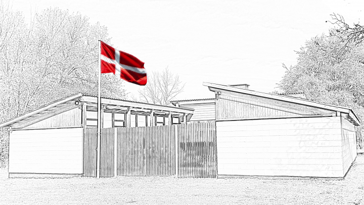 Fort Vest med flag